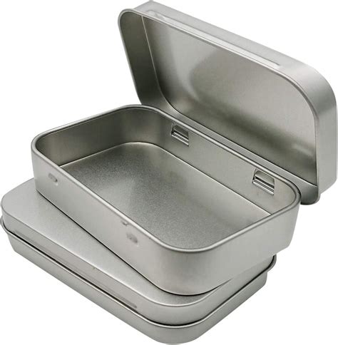 small metal boxes cheap|small steel container with lid.